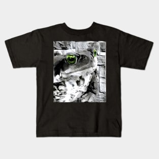 Frog Black and White Spray Paint Wall Kids T-Shirt